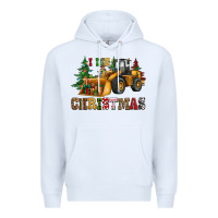White i dig christmas bulldozer Premium Hoodie - CowGirlArtShop