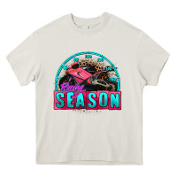 Cream racing season motorcycle Heavy Core Tee - AdoDesignShop