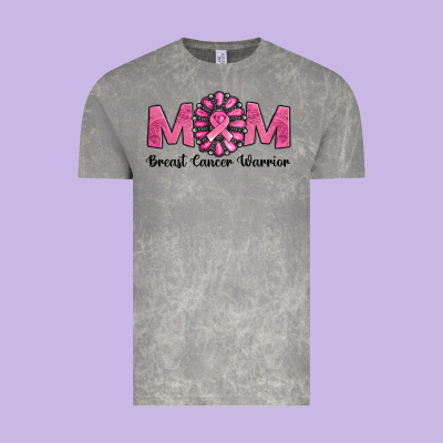 Breast Cancer Warrior Mom Vintage Tee Designed By Nancycooperartshop