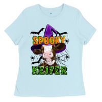 Baby Blue Spooky heifer halloween Ladies Tee - Artiststas