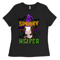 Black Spooky heifer halloween Ladies Tee - Artiststas