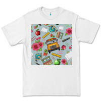 White school bus back to school seamless pattern Premium Tee - BundleAndBundleShop