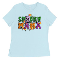Baby Blue Spooky mama Ladies Tee - Artiststas