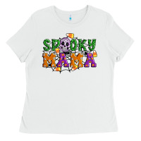 White Spooky mama Ladies Tee - Artiststas