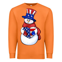 Carrot Patriotic snowman 4th of july Premium Sweatshirt - HowdyJamesFarm