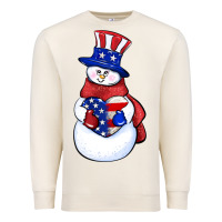 Sandshell Patriotic snowman 4th of july Premium Sweatshirt - HowdyJamesFarm