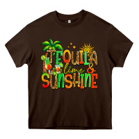Chocolate Brown tequila lime and sunshine summer Heavy Core Tee - Jasminsmagicworld