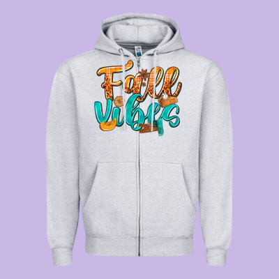 Fall Vibes With Food Zipper Hoodie Designed By Texasbilliewilder