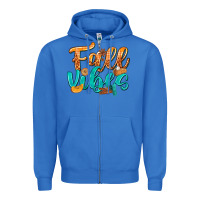 True Royal Fall Vibes with Food Zipper Hoodie - texasbilliewilder