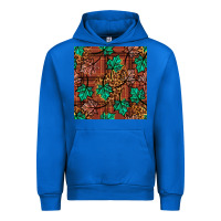 Cobalt fall leaves seamless pattern Urban Hoodie - BundleAndBundleShop