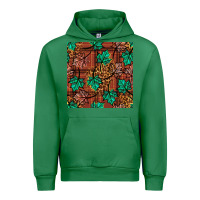 Emerald fall leaves seamless pattern Urban Hoodie - BundleAndBundleShop