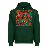 Forest Green fall leaves seamless pattern Urban Hoodie - BundleAndBundleShop