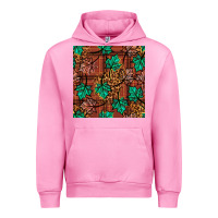 Fuchsia Pink fall leaves seamless pattern Urban Hoodie - BundleAndBundleShop