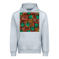 Heather Grey fall leaves seamless pattern Urban Hoodie - BundleAndBundleShop