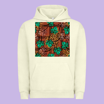 Fall Leaves Seamless Pattern Urban Hoodie Designed By Bundleandbundleshop
