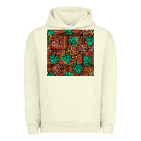 Pigment Pistachio fall leaves seamless pattern Urban Hoodie - BundleAndBundleShop