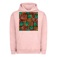 Pigment Salmon fall leaves seamless pattern Urban Hoodie - BundleAndBundleShop