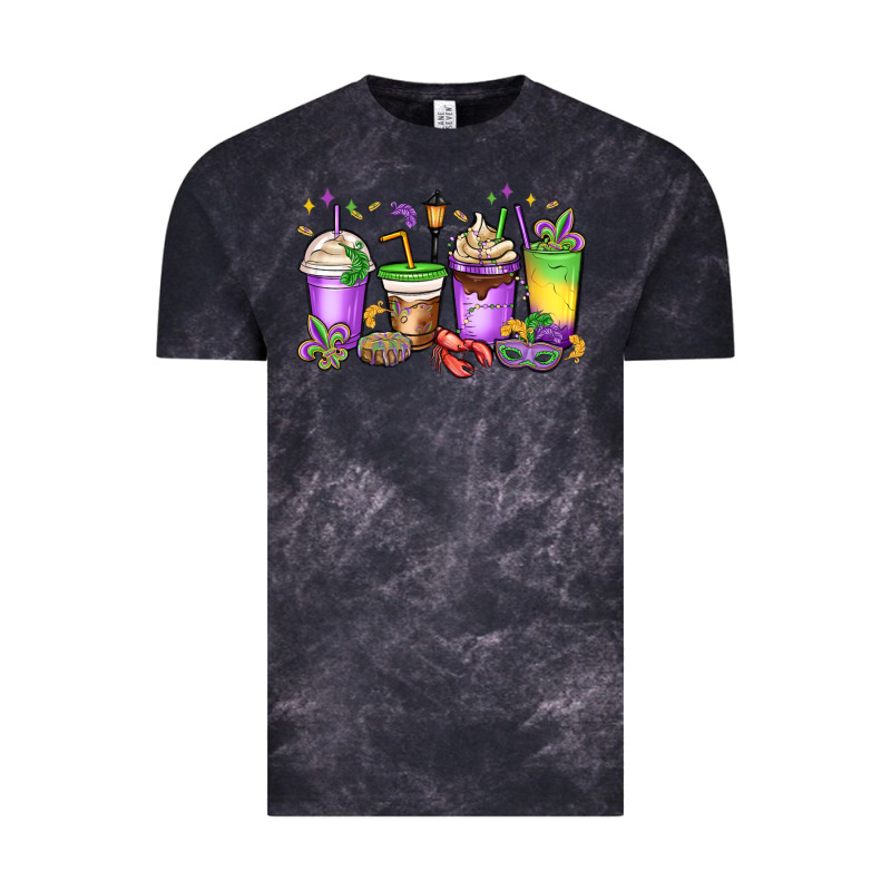Mardi Gras Coffee Cups Vintage Tee by MaliasSmallBusiness | Teevron