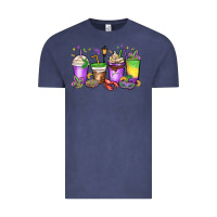 Vintage Denim mardi gras coffee cups Vintage Tee - MaliasSmallBusiness