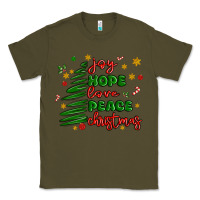 Army Green joy hope love peace christmas Classic Tee - MaliasSmallBusiness