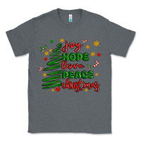 Charcoal Heather joy hope love peace christmas Classic Tee - MaliasSmallBusiness