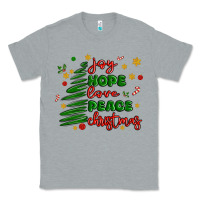Heather Grey joy hope love peace christmas Classic Tee - MaliasSmallBusiness