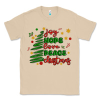 Mushroom joy hope love peace christmas Classic Tee - MaliasSmallBusiness