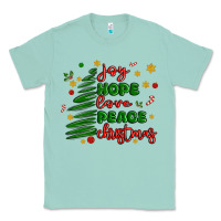 Seafoam joy hope love peace christmas Classic Tee - MaliasSmallBusiness