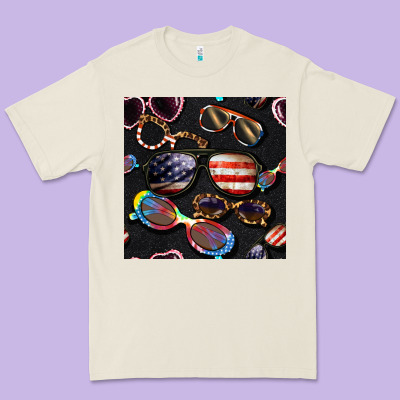 4th Of July Glasses  Seamless Pattern Premium Tee Designed By Bundleandbundleshop
