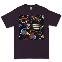 Plum 4th of july glasses  seamless pattern Premium Tee - BundleAndBundleShop