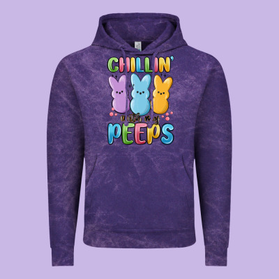Chillin' With My Peeps Vintage Hoodie Designed By Maliassmallbusiness