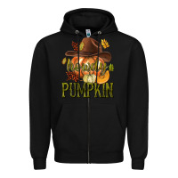 Black Howdy Pumpkin Zipper Hoodie - texasbilliewilder