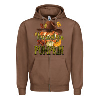 Chestnut Howdy Pumpkin Zipper Hoodie - texasbilliewilder