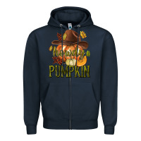 Navy Howdy Pumpkin Zipper Hoodie - texasbilliewilder