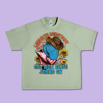 Lord Have Mercy Baby Got Her Blue Jeans On Urban Heavy Tee Designed By Nancycooperartshop