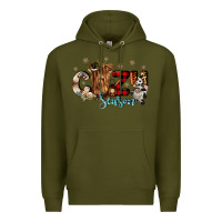 Army Green cozy season Premium Hoodie - CowGirlArtShop