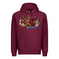 Burgundy cozy season Premium Hoodie - CowGirlArtShop