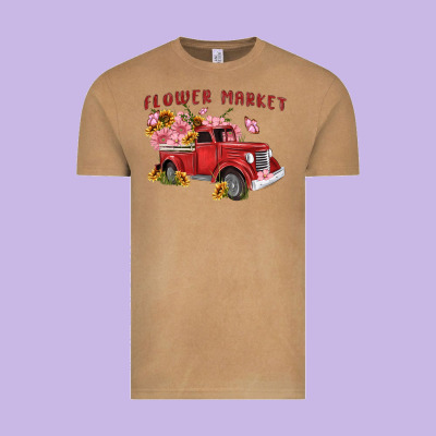Flower Market Vintage Tee Designed By Maliassmallbusiness