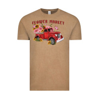 Vintage Coffee flower market Vintage Tee - MaliasSmallBusiness