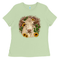Matcha charolais leopard cactus sunflower Ladies Tee - JahusDesignShop