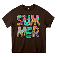 Chocolate Brown summer leopard tie dye Heavy Core Tee - Jasminsmagicworld