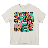 Cream summer leopard tie dye Heavy Core Tee - Jasminsmagicworld
