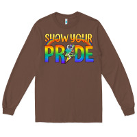 Chestnut Lgbtq Show Your Pride With Rainbow Long Sleeve Tee - BundleAndBundleShop