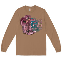 Toasted Coconut Walk By Faith Not By Sight Long Sleeve Tee - JahusDesignShop
