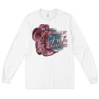 White Walk By Faith Not By Sight Long Sleeve Tee - JahusDesignShop