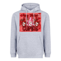 Heather Grey Hey there Cupids with gnomies tumbler Heavyweight Hoodie - HowdyJamesFarm