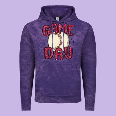 Game Day Baseball Vintage Hoodie Designed By Maliassmallbusiness