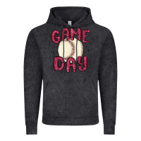 Vintage Black game day baseball Vintage Hoodie - MaliasSmallBusiness