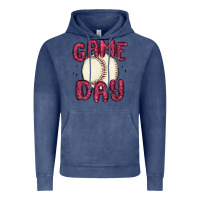 Vintage Denim game day baseball Vintage Hoodie - MaliasSmallBusiness