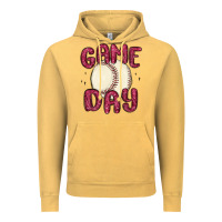 Vintage Mustard game day baseball Vintage Hoodie - MaliasSmallBusiness